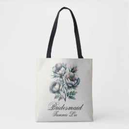 Bolsa Tote Elegante Wedding Green e Cinza Bridesmaid