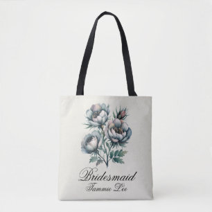 Bolsa Tote Elegante Wedding Green e Cinza Bridesmaid
