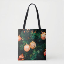 Elegantes enfeites de Natal no saco Evergreen