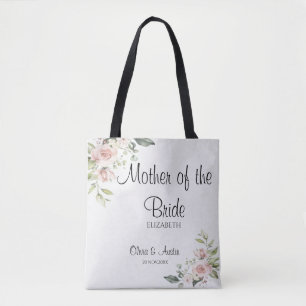 Bolsa Tote Elegantes Rosas Cor-de-Rosa em Aquarela para Mãe d