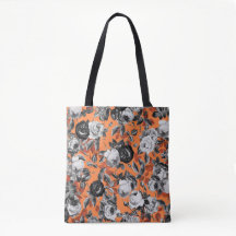 Elegantes Rosas Pretas e Brancas Vintage Modernas
