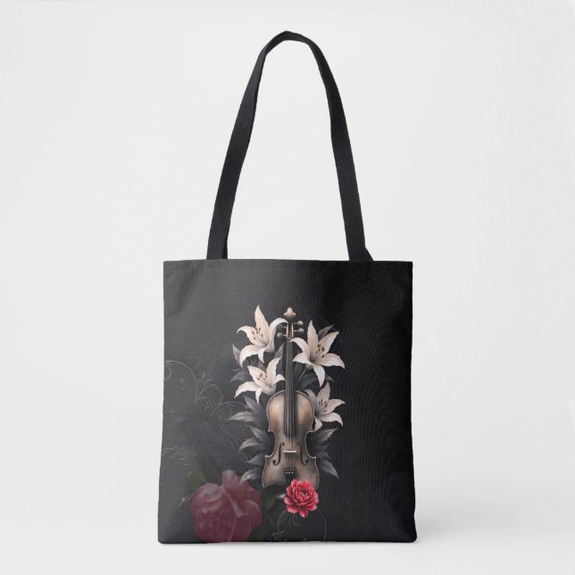 Bolsa Tote Elegy for a Fallen Song – Romantic Gothic Violin  (Frente)