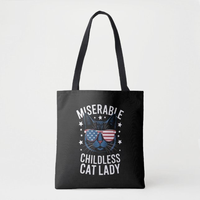 Bolsa Tote Eleição 2024 Mulher Gato Infantil Feminista (Frente)