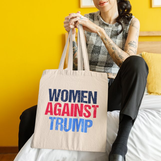 Bolsa Tote Eleições 2024: Mulheres Contra Trump (Criador carregado)