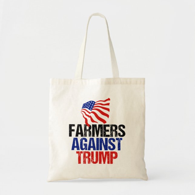 Bolsa Tote Eleições 2024 Para Os Agricultores Contra O Trump (Frente)
