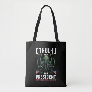 Bolsa Tote Eleições Engraçadas de 2024 Cthulhu para President