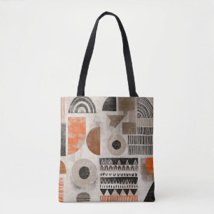 Bolsa Tote elementos africanos em cores suaves