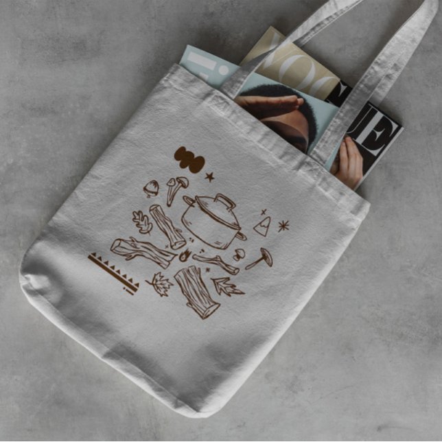 Bolsa Tote Elementos de acampamento do outono (Criador carregado)