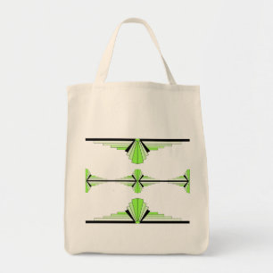 Bolsa Tote Elementos de arte em verde pastel