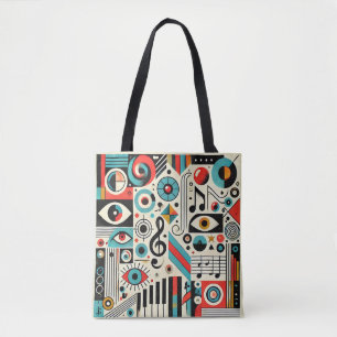 Bolsa Tote Elementos Musicais e Artísticos