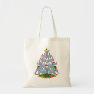 Bolsa Tote Elephant Christmas Tree Merry Xmas Elephant Gifts