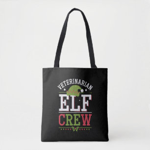 Bolsa Tote Elfo de Natal Veterinário Técnico Veterinário