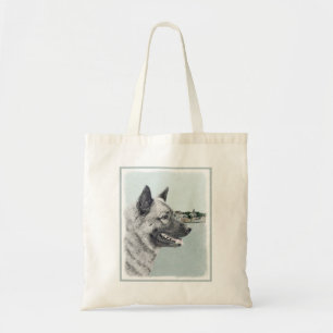 Bolsa Tote Elkhound norueguês na pintura da vila - Arte cani