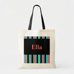 Bolsa Tote Ella Pretty Striped Tote Bag
