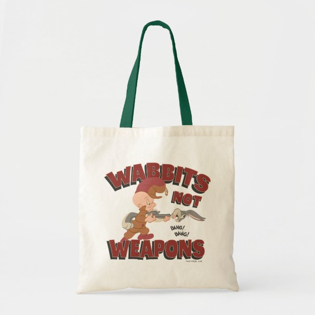 Bolsa Tote ELMER FUDD™ & INSETOS BUNNY™ "Wabbits Not Armas" ( (Frente)