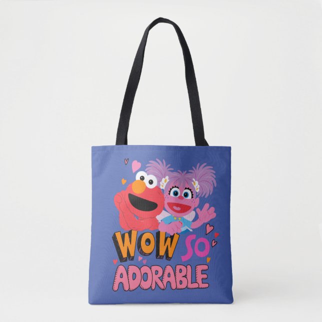 Bolsa Tote Elmo & Abby | Uau Tão Adorável (Frente)