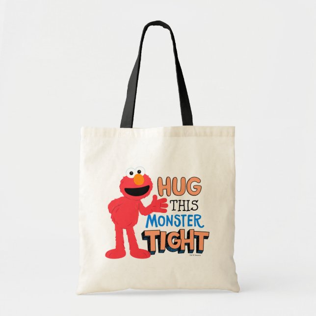 Bolsa Tote Elmo | Abrace esse monstro apertado (Frente)