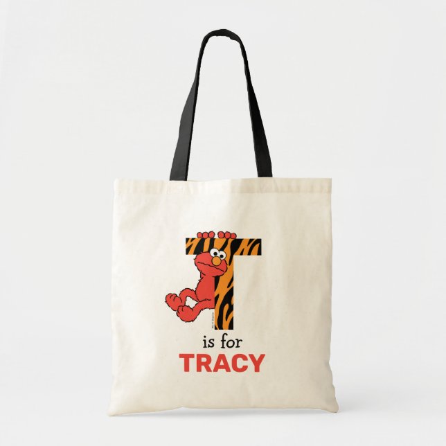 Bolsa Tote Elmo Alfabeto | T Tigre (Frente)