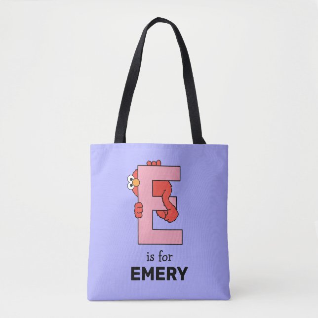 Bolsa Tote Elmo Alphabet | E Rosa (Frente)
