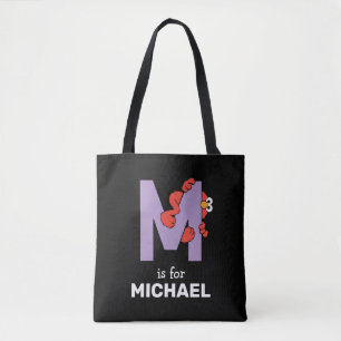 Bolsa Tote Elmo Alphabet   M Roxo
