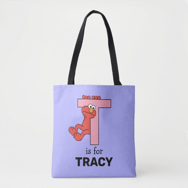 Bolsa Tote Elmo Alphabet | T Rosa (Frente)