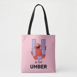 Bolsa Tote Elmo Alphabet   U Roxo