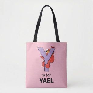 Bolsa Tote Elmo Alphabet Y Roxo