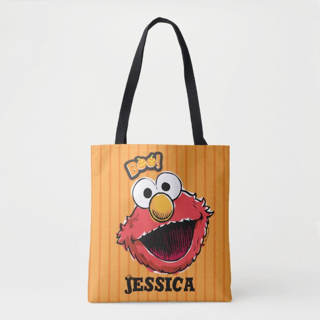 Bolsa Tote Elmo - Boo! | Adicione seu nome (Frente)