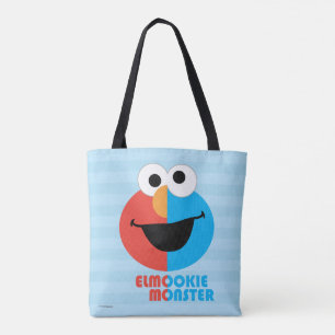 Bolsa Tote Elmo e Cookie Meia Face