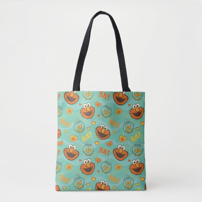 Bolsa Tote Elmo e Goldfish Pattern (Frente)
