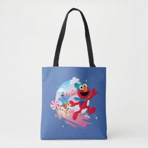 Bolsa Tote Elmo, Tango & Cookie Monster Melhor Natal Nunca