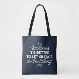 Bolsa Tote Eloquent Silence Cote Art para o Decor Sereno