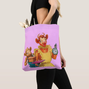 Bolsa Tote Elsie, a vaca e a filha Beulah - Hora do Bolo