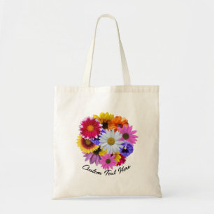 Bolsa Tote Em Bloom - Buquê Floral Redondo
