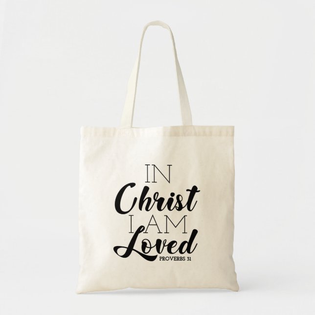 Bolsa Tote Em Cristo, Adorei Que A Escritura Promessa Cristã (Frente)