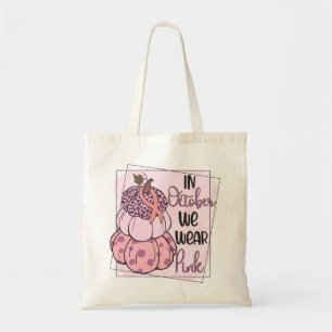 Bolsa Tote Em outubro, Vestimos a torre cor-de-rosa