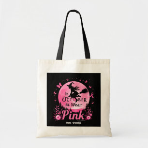 Bolsa Tote Em outubro, Vestimos Cancer de Mama de Bruxas Rosa
