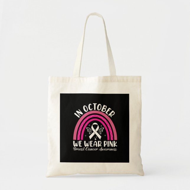 Bolsa Tote Em outubro vestimos rosa (Frente)