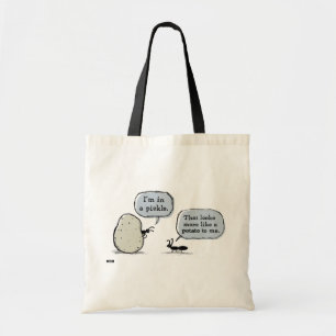 Bolsa Tote Em Um Picle   Cartoon engraçado   Humor
