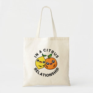 Bolsa Tote Em Uma Relação Citrino, Fruta Funny Pun