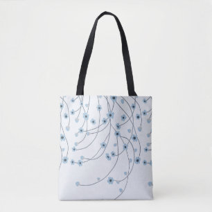 Bolsa Tote Emaranhado em Flor Jardim de Inverno Suave