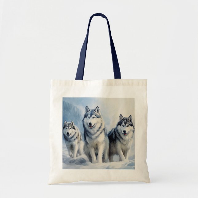 Bolsa Tote Embalagem Siberian Husky (Frente)