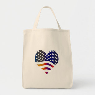 Bolsa Tote embandeire listras americanas das tropas da honra