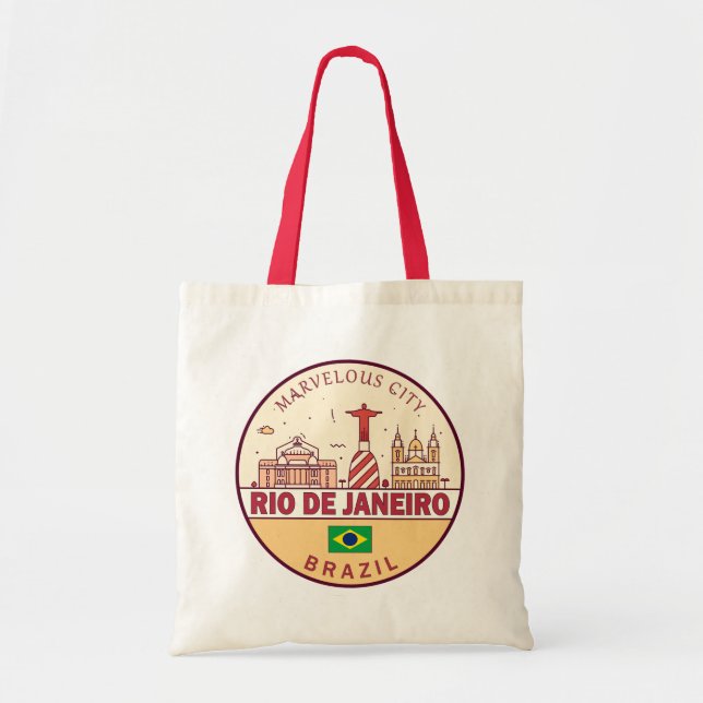 Bolsa Tote Emblema da Cidade do Brasil no Rio de Janeiro (Frente)