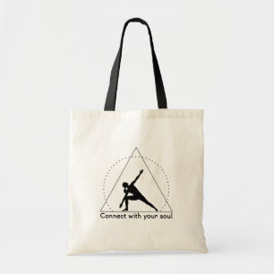 Bolsa Tote Emblema da Pose do Triângulo de Yoga