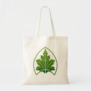 Bolsa Tote Emblema de Folha Botânica Minimalista para Amantes