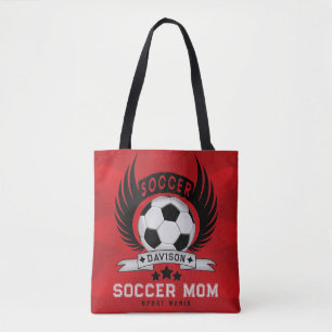 Bolsa Tote Emblema Personalizado de Futebol Mãe com Bola e As