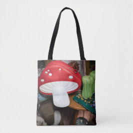 Bolsa Tote Embreagem de Cogumelos: Tesouros Florestais Encant