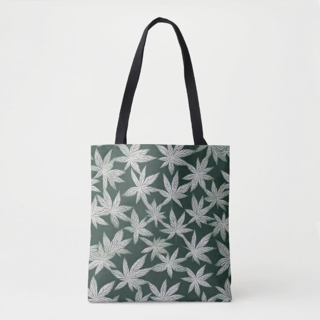 Bolsa Tote Emerald Asanoha: Um Design japonês tradicional (Frente)