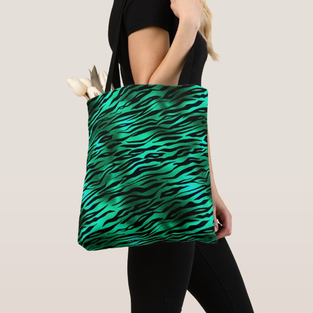 Bolsa Tote Emerald e Dourado Safari Series Design 10 (Close Up)